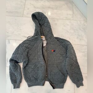 Gray Quilted Aviator Nation Zip Up